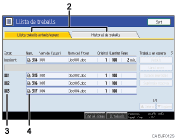 Il·lustració de crida numerada d'il·lustració de la pantalla del panell d'operacions