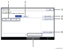 Il·lustració de crida numerada d'il·lustració de la pantalla del panell d'operacions
