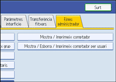 Il·lustració de la pantalla del panell d'operacions