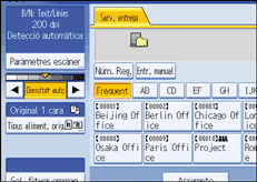 Il·lustració de la pantalla del panell d'operacions