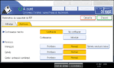 Il·lustració de la pantalla del panell d'operacions