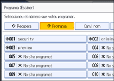 Il·lustració de la pantalla del panell d'operacions