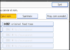 Il·lustració de la pantalla del panell d'operacions