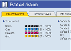 Il·lustració de la pantalla del panell d'operacions