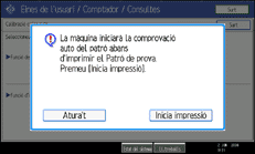 Il·lustració de la pantalla del panell d'operacions