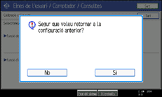 Il·lustració de la pantalla del panell d'operacions