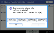 Il·lustració de la pantalla del panell d'operacions
