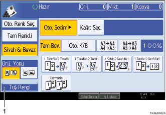 İşlem paneli ekranı gösterimi işaretli balonlu gösterim