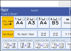İşlem paneli ekranının gösterimi