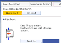 İşlem paneli ekranının gösterimi