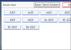 İşlem paneli ekranının gösterimi
