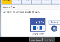 İşlem paneli ekranının gösterimi