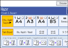 İşlem paneli ekranının gösterimi