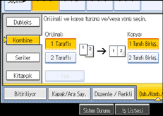 İşlem paneli ekranının gösterimi