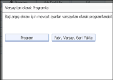İşlem paneli ekranının gösterimi