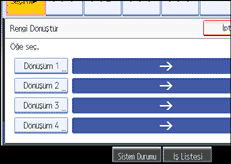 İşlem paneli ekranının gösterimi
