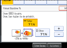 İşlem paneli ekranının gösterimi