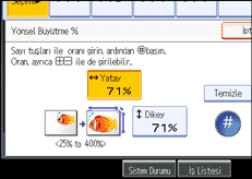 İşlem paneli ekranının gösterimi