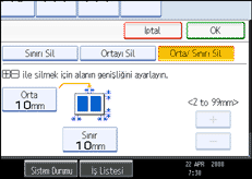 İşlem paneli ekranının gösterimi