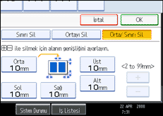 İşlem paneli ekranının gösterimi