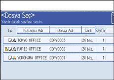İşlem paneli ekranının gösterimi