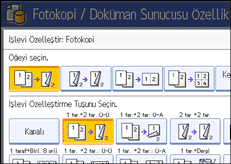 İşlem paneli ekranının gösterimi
