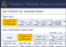 İşlem paneli ekranının gösterimi