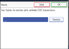 İşlem paneli ekran çizimi