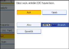 İşlem paneli ekran çizimi
