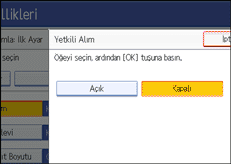 İşlem paneli ekran çizimi
