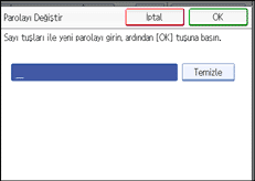 İşlem paneli ekran çizimi