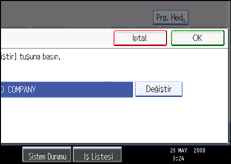 İşlem paneli ekran çizimi