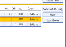 İşlem paneli ekran çizimi