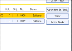 İşlem paneli ekran çizimi