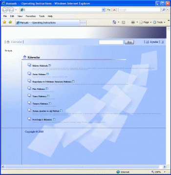 Web tarayıcısı ekranı resmi