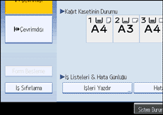 İşlem paneli ekranı gösterimi