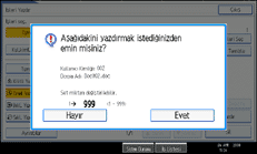 İşlem paneli ekranı gösterimi
