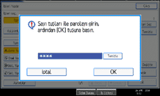 İşlem paneli ekranı gösterimi