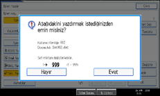 İşlem paneli ekranı gösterimi