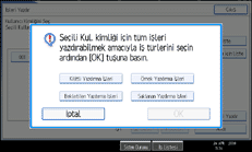 İşlem paneli ekranı gösterimi