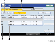 İşlem paneli ekranı gösterimi numaralandırılmış balonlu gösterim