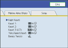 İşlem paneli ekran gösterimi
