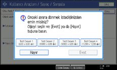 İşlem paneli ekran gösterimi
