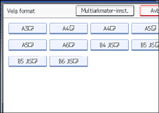 Illustrasjon av skjermpanelet