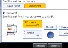 Illustrasjon av skjermpanelet