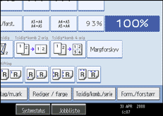 Illustrasjon av skjermpanelet