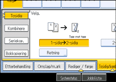 Illustrasjon av skjermpanelet