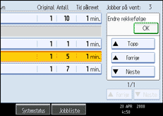 Illustrasjon av skjermpanelet