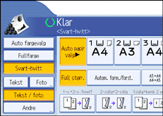 Illustrasjon av skjermpanelet