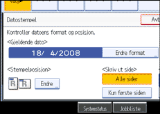 Illustrasjon av skjermpanelet